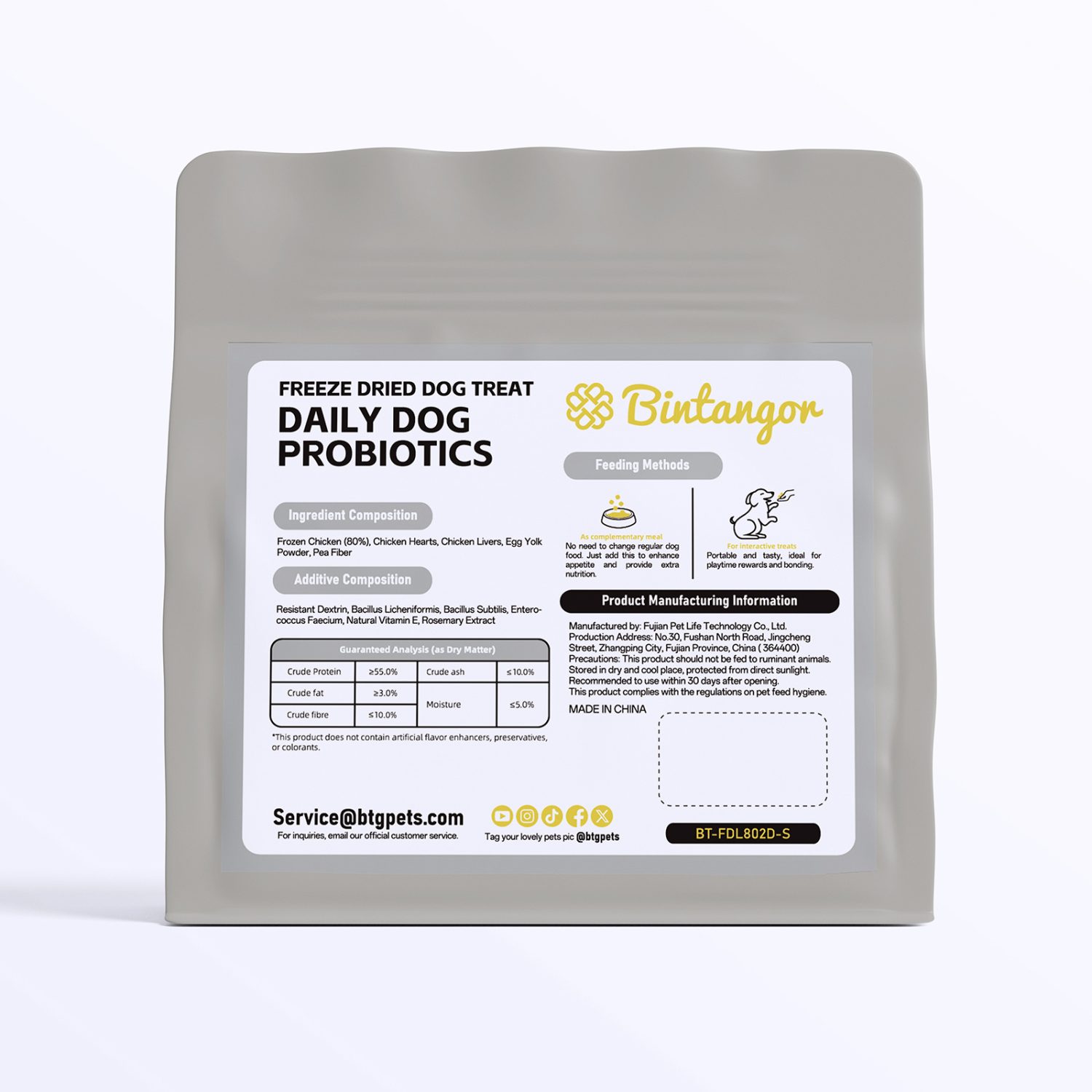 Probiotics Raw Bone and Meat Freeze-dried Dog Food M (397g)