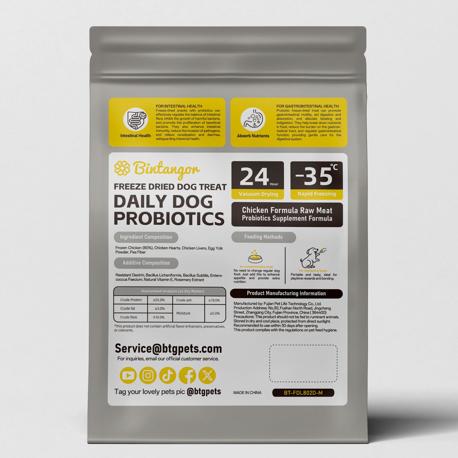 Probiotics Raw Bone and Meat Freeze-dried Dog Food M (397g)