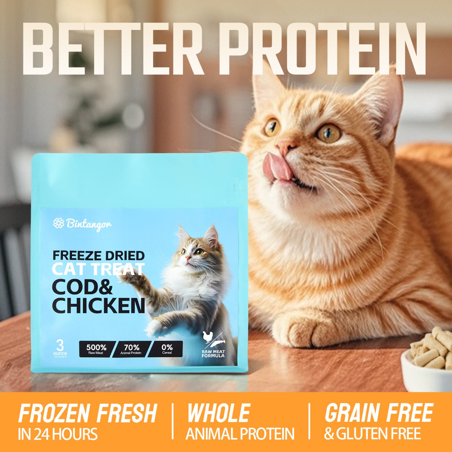 Chicken Cod Formula Freeze-Dried Cat Food S (85g)