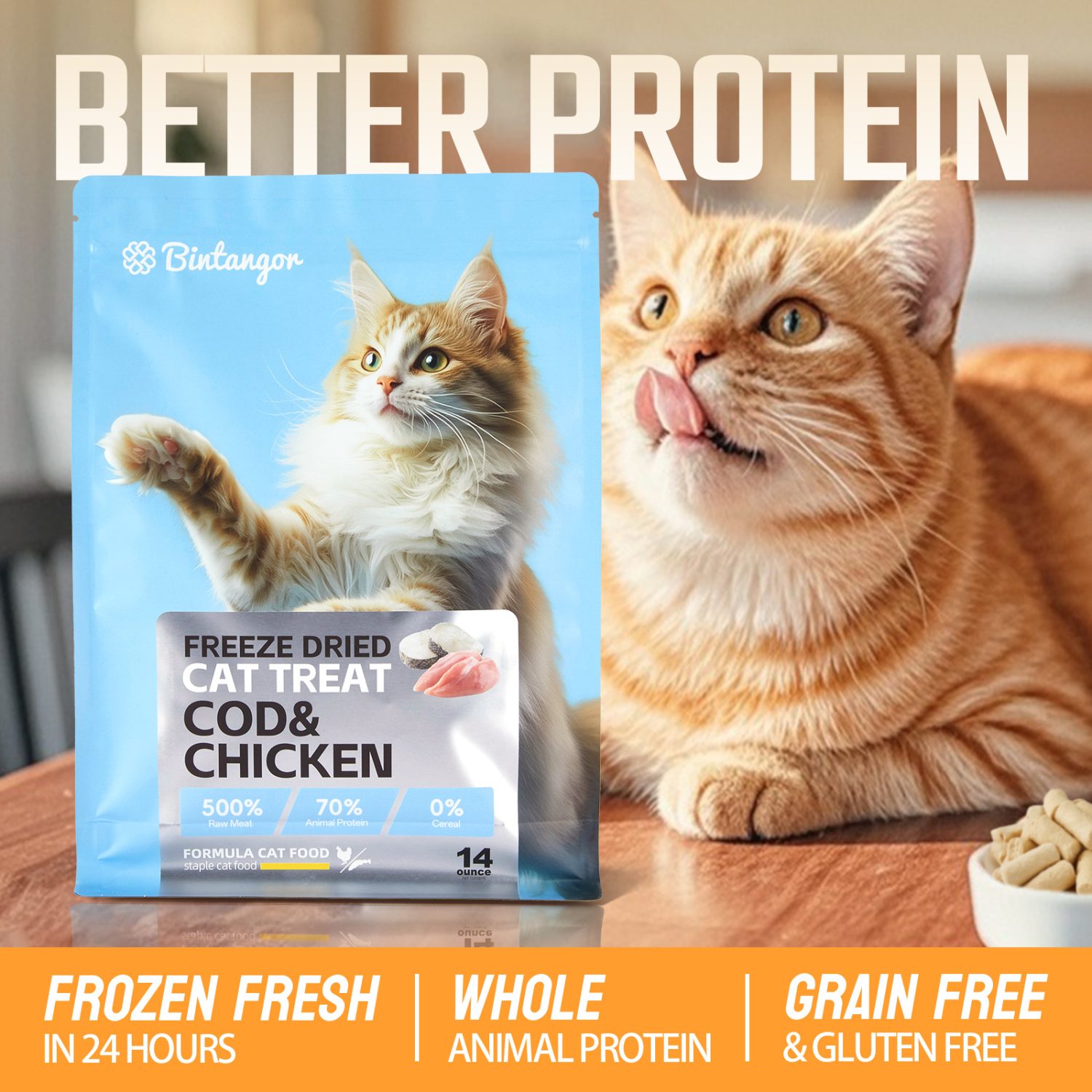Chicken Cod Formula Freeze-Dried Cat Food S (85g)