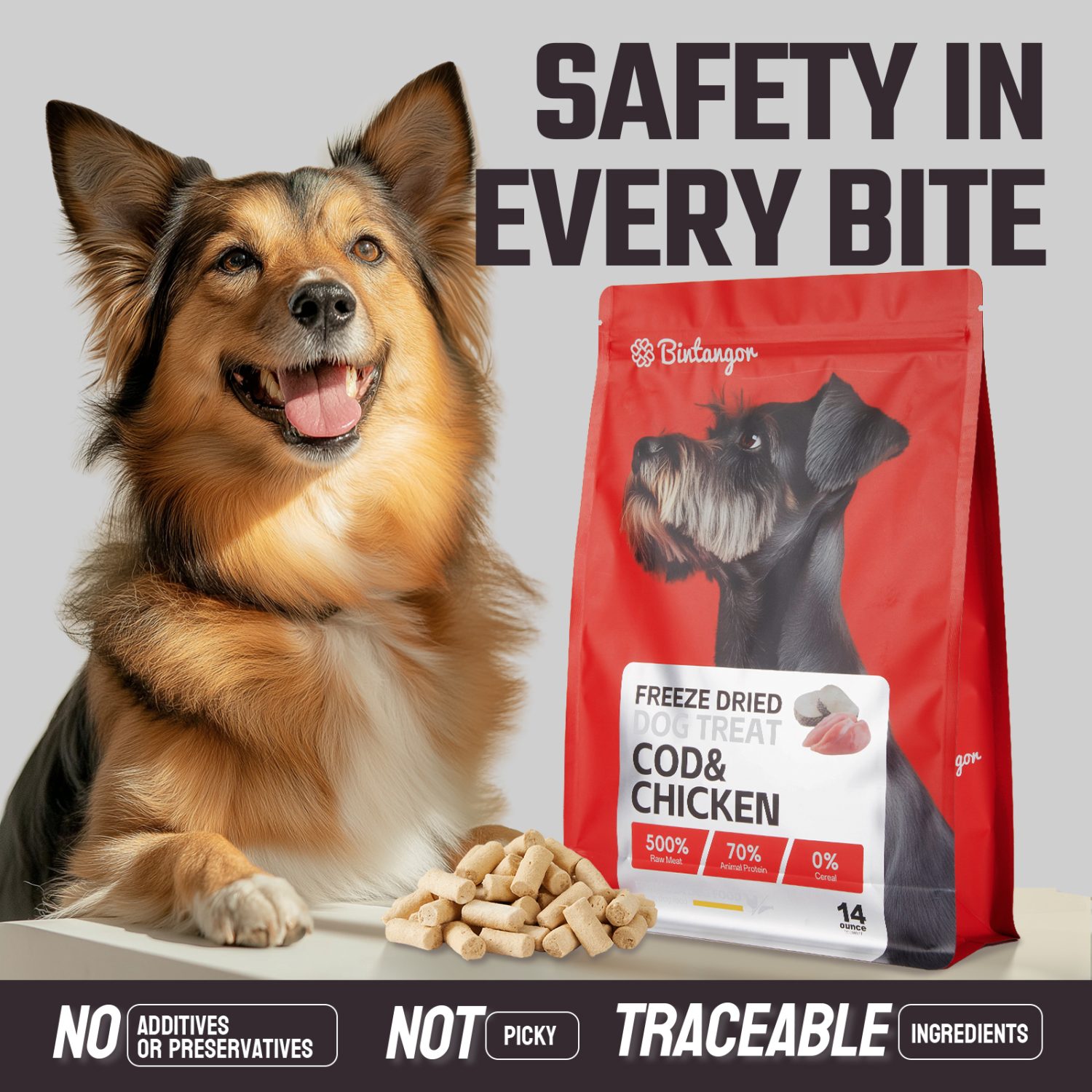 Chicken Cod Freeze-Dried Dog Food S (85g)