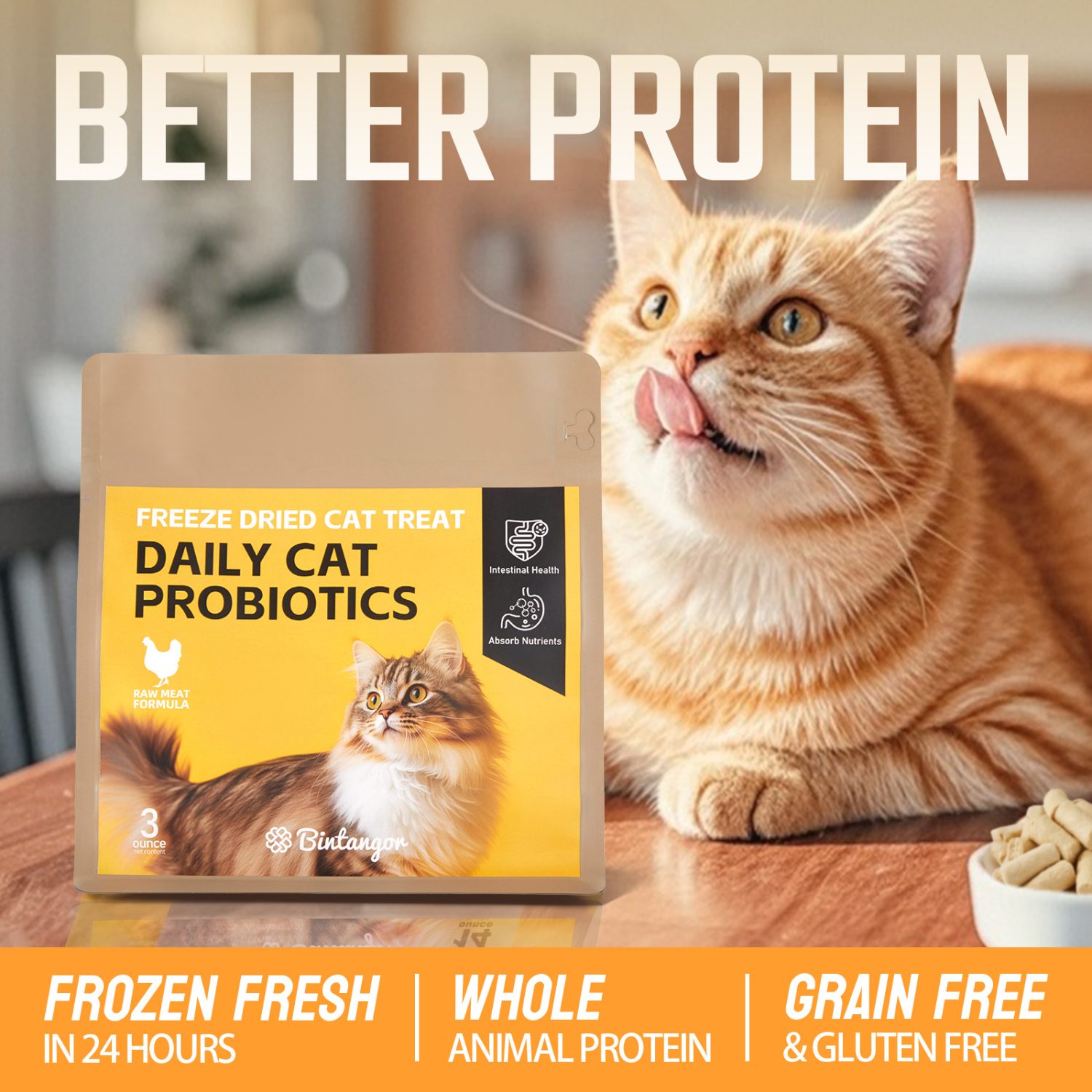 Multivitamin Calcium Raw Bone Meat Freeze-dried Cat Food M (397g)