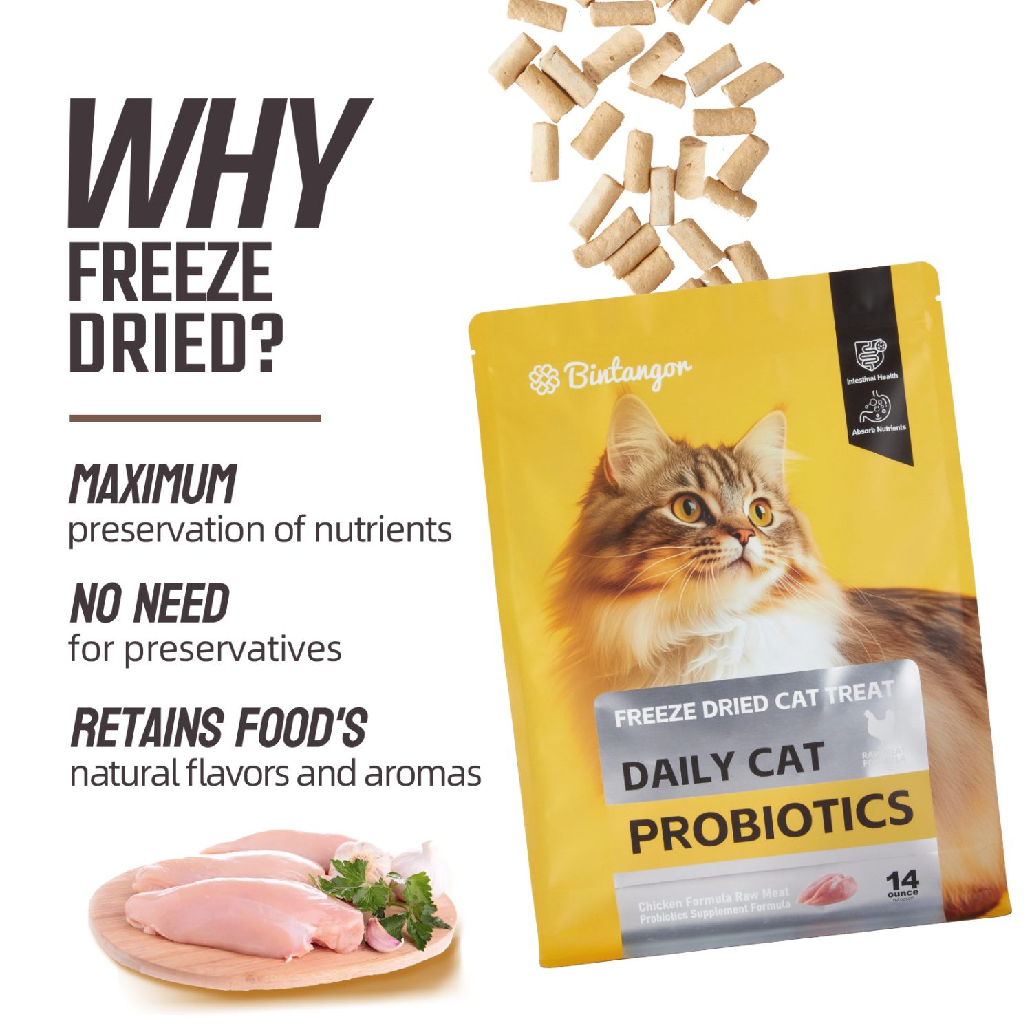 Multivitamin Calcium Raw Bone Meat Freeze-dried Cat Food M (397g)