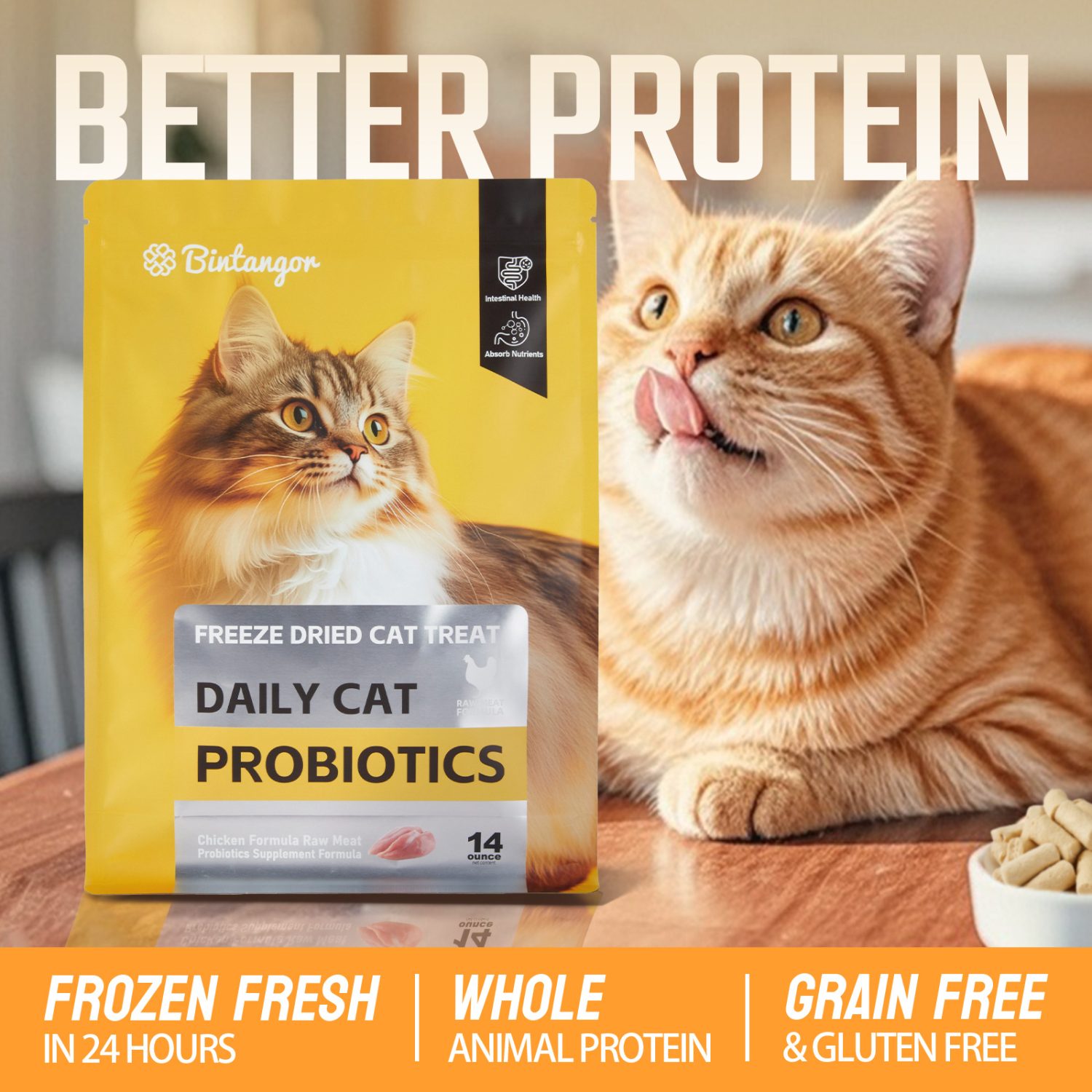 Multivitamin Calcium Raw Bone Meat Freeze-dried Cat Food M (397g)