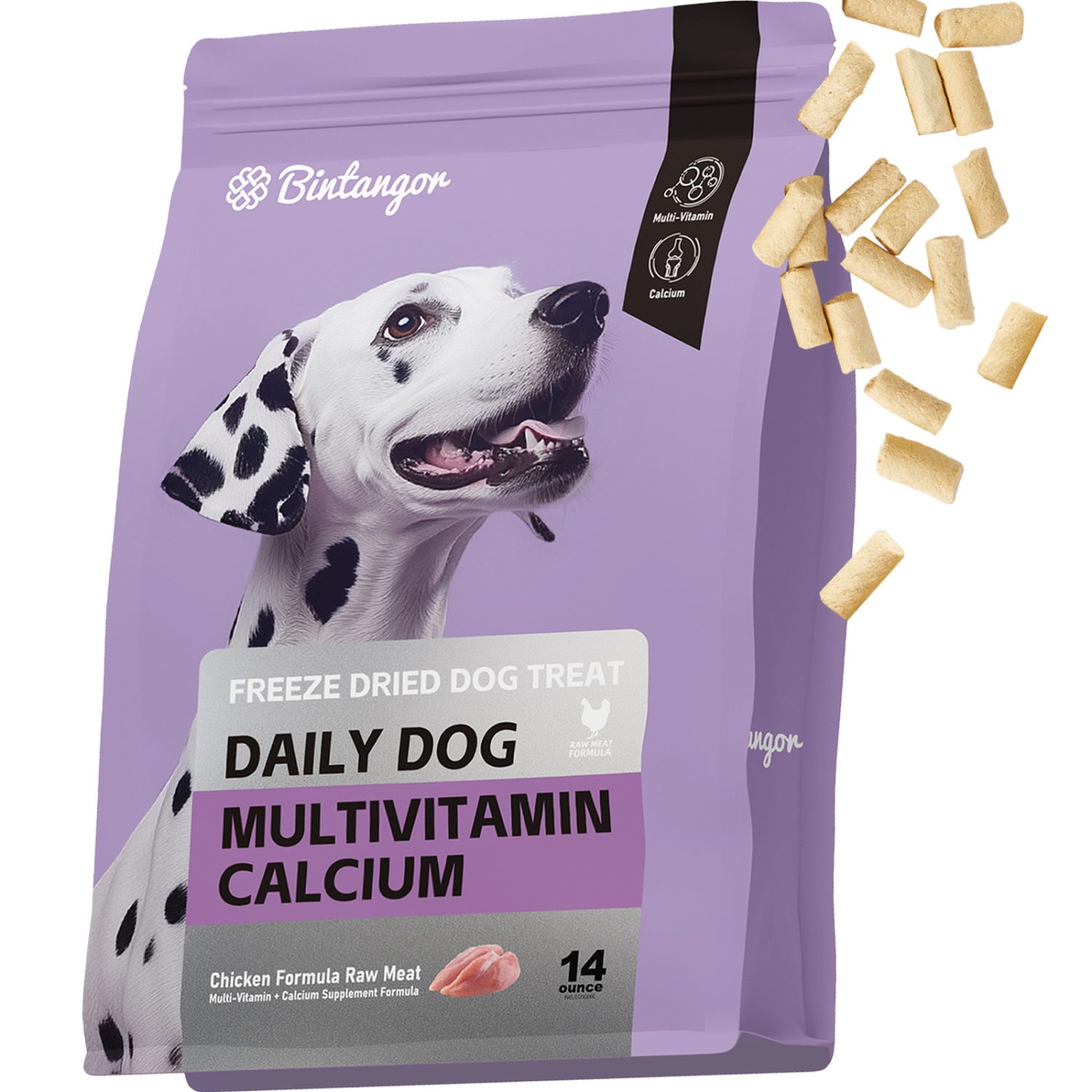 Multivitamin calcium raw bone meat freeze-dried dog food M (397g)